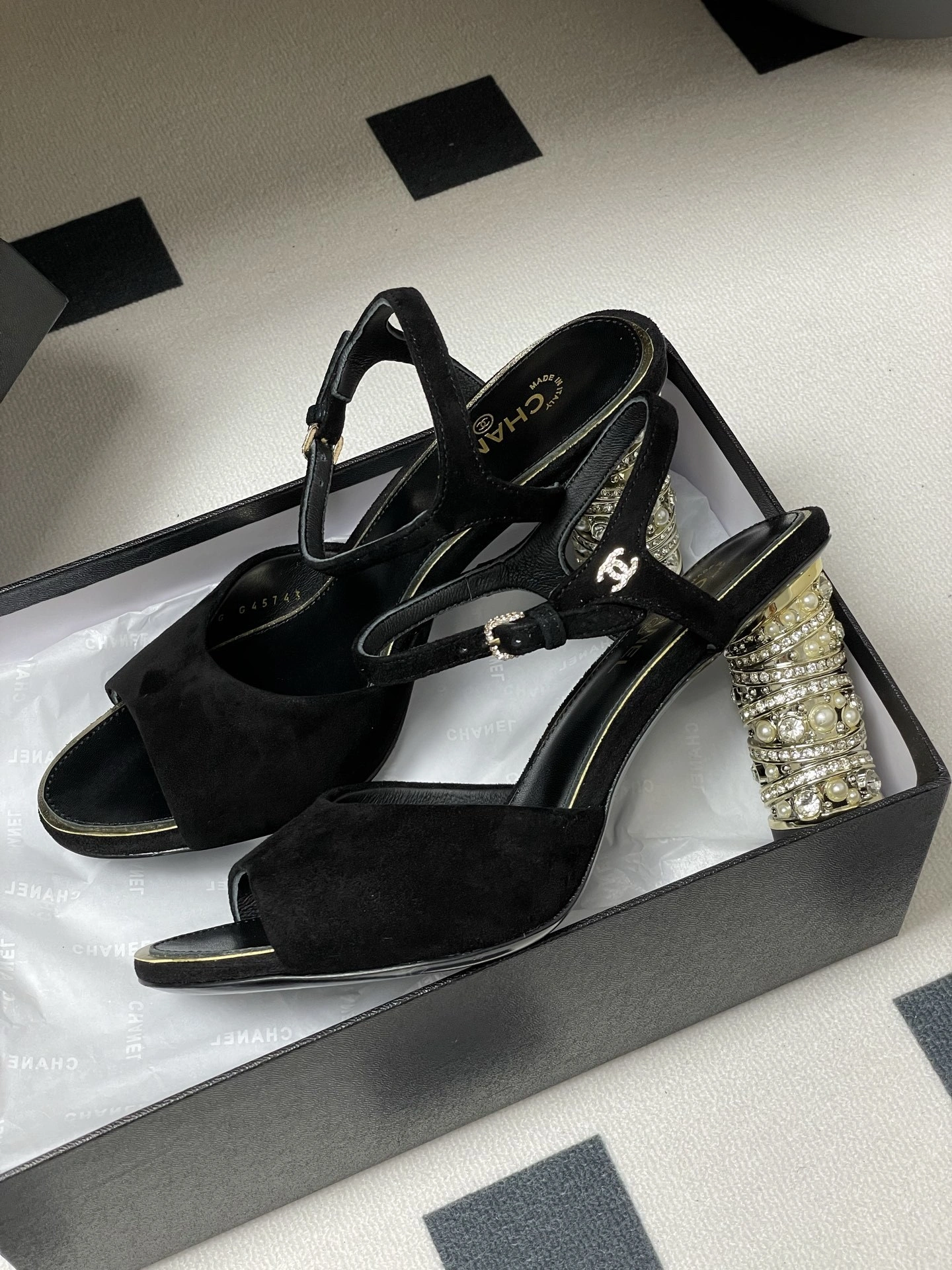 COCO-- 3h1958 G46097 B18550 94305 sheepskin Heel height：8.5CM item:E-X158C2041